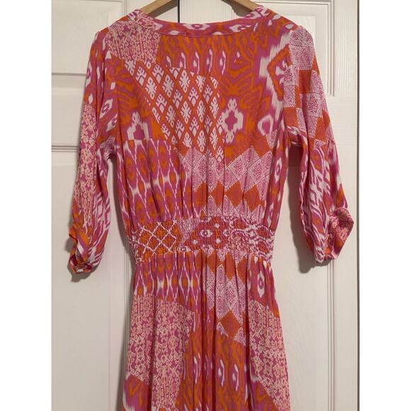 Women’s Walker & Wade Kelsey Flamingo Pink Printed Dress Size Small - Picture 9 of 12